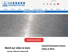 Tablet Screenshot of leonardautomatics.com